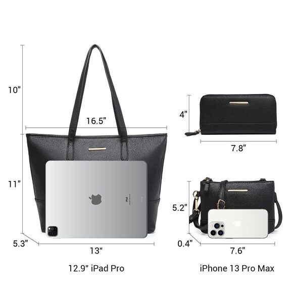 Handbags For Designer Fashion Purses Top Handle Satchel Strap Bags Pcs - Picture 5 of 7